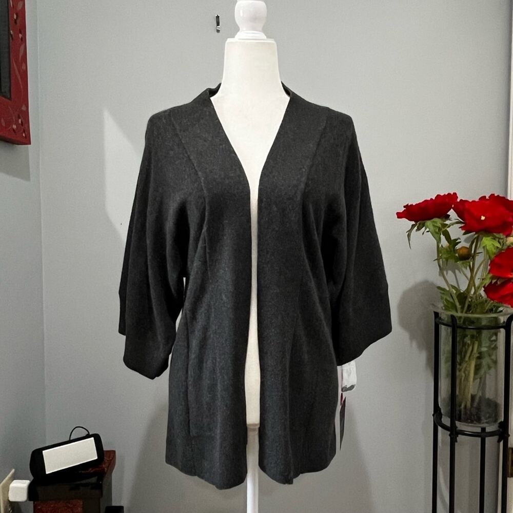 NEW Cynthia Rowley Cashmere Timeless Longline Draped Classic Cardigan XS NWT
